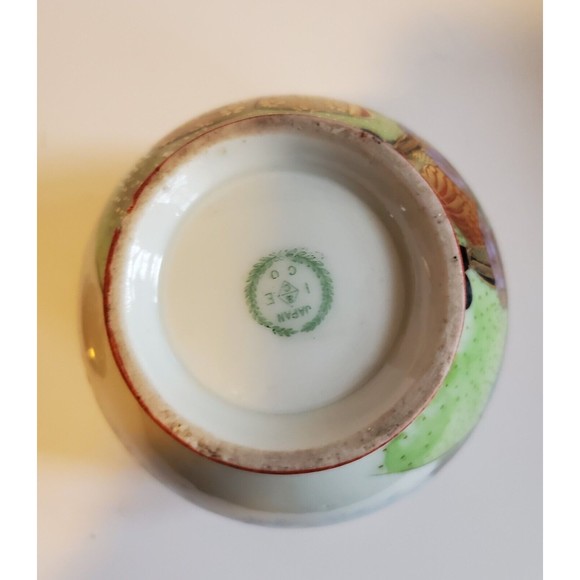 A Vintage Hand Painted Japanese Porcelain Ginger Jar I E & C Co Japan As-Is - Picture 6 of 12